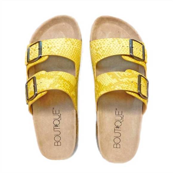 NEW CORKYS FOOTWEAR women's beach babe sandals in yellow - Picture 3 of 3